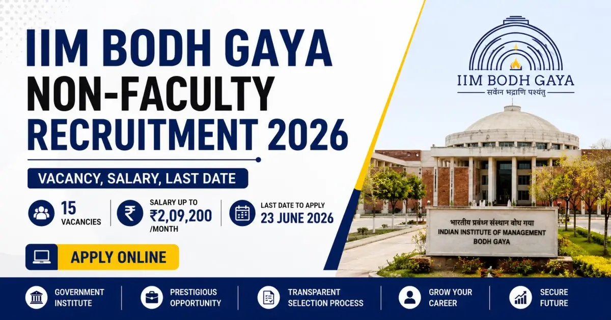 IIM Bodh Gaya Non-Faculty Recruitment 2026 - Vacancy, Salary, Last Date