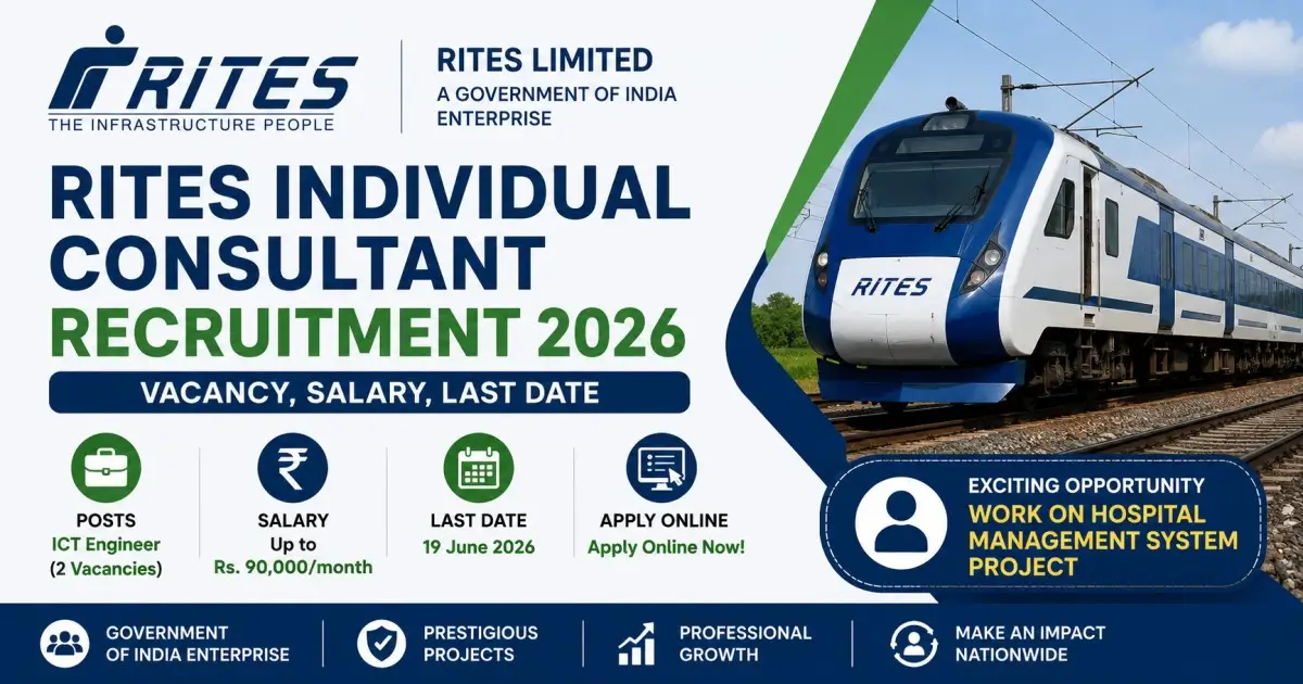 RITES Individual Consultant Recruitment 2026 - Vacancy, Salary, Last Date